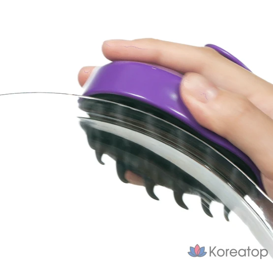 Массажная щетка для мытья головы Kundal, фиолетовая, 1 шт.