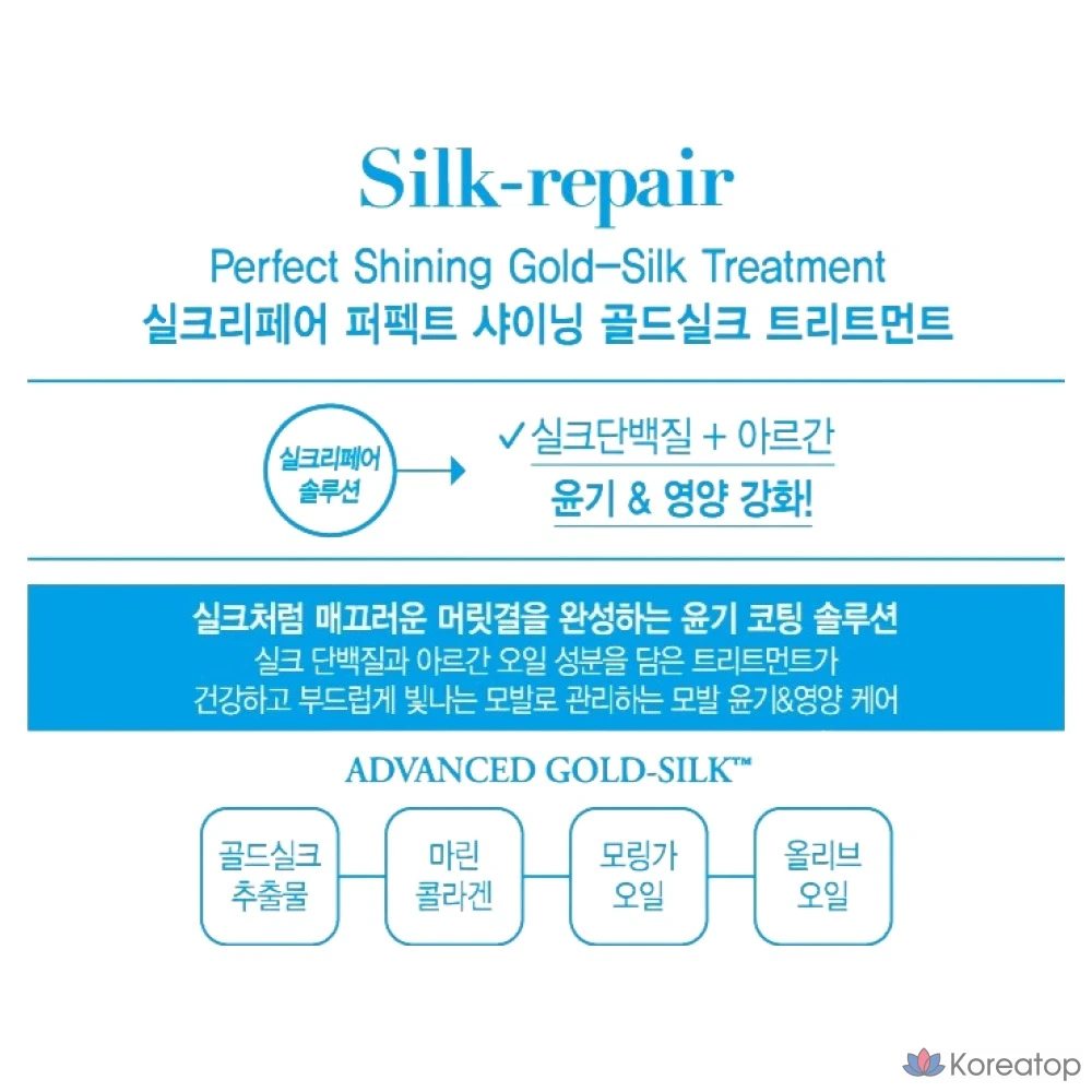 Elastine Silk Repair Perfect Shining Gold Silk Treatment, 1 л, 1 шт., фото 6