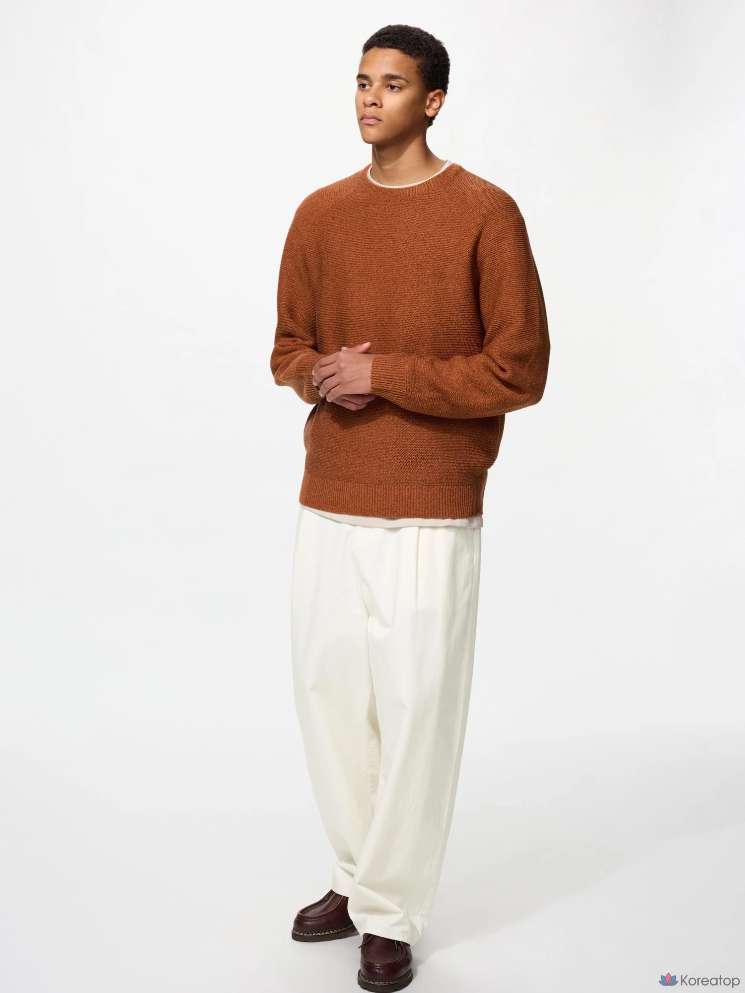 Свитер Uniqlo Washable 3D Knit Crew Neck Sweater