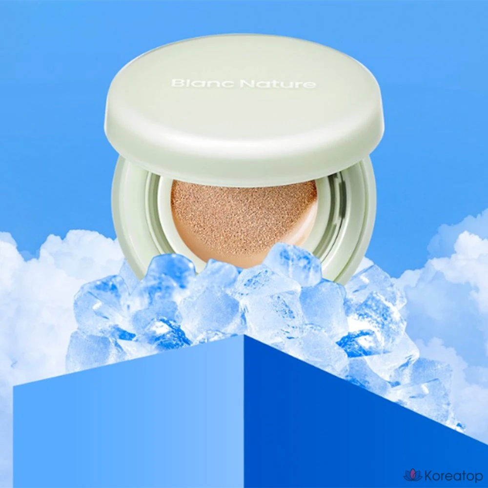 Кушон Blanc Nature Pore Zero Air Fit Cushion, оттенок Beige 23P, 15 г + рефил + пуф, 1 шт., фото 4