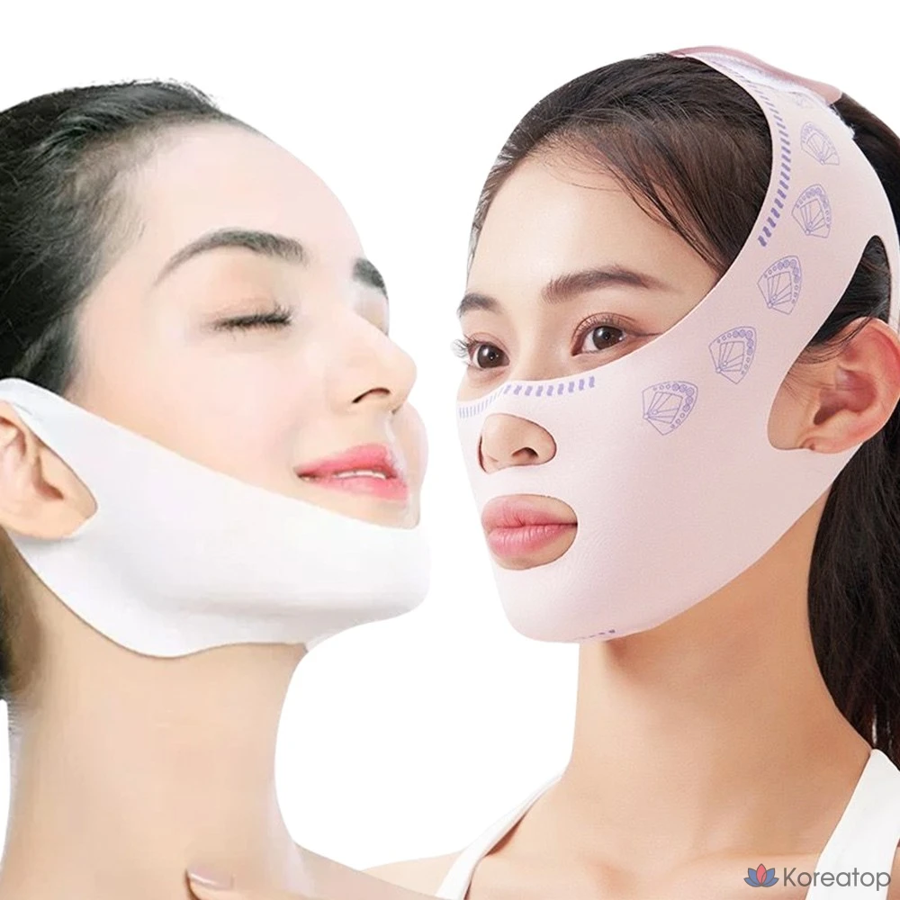 Набор из 34 гидрогелевых масок для подбородка LOLO SKINNY Two-Step Hydrogel Chin V-Line Collagen Mask Pack + Lifting Band, 1 упаковка., фото 2