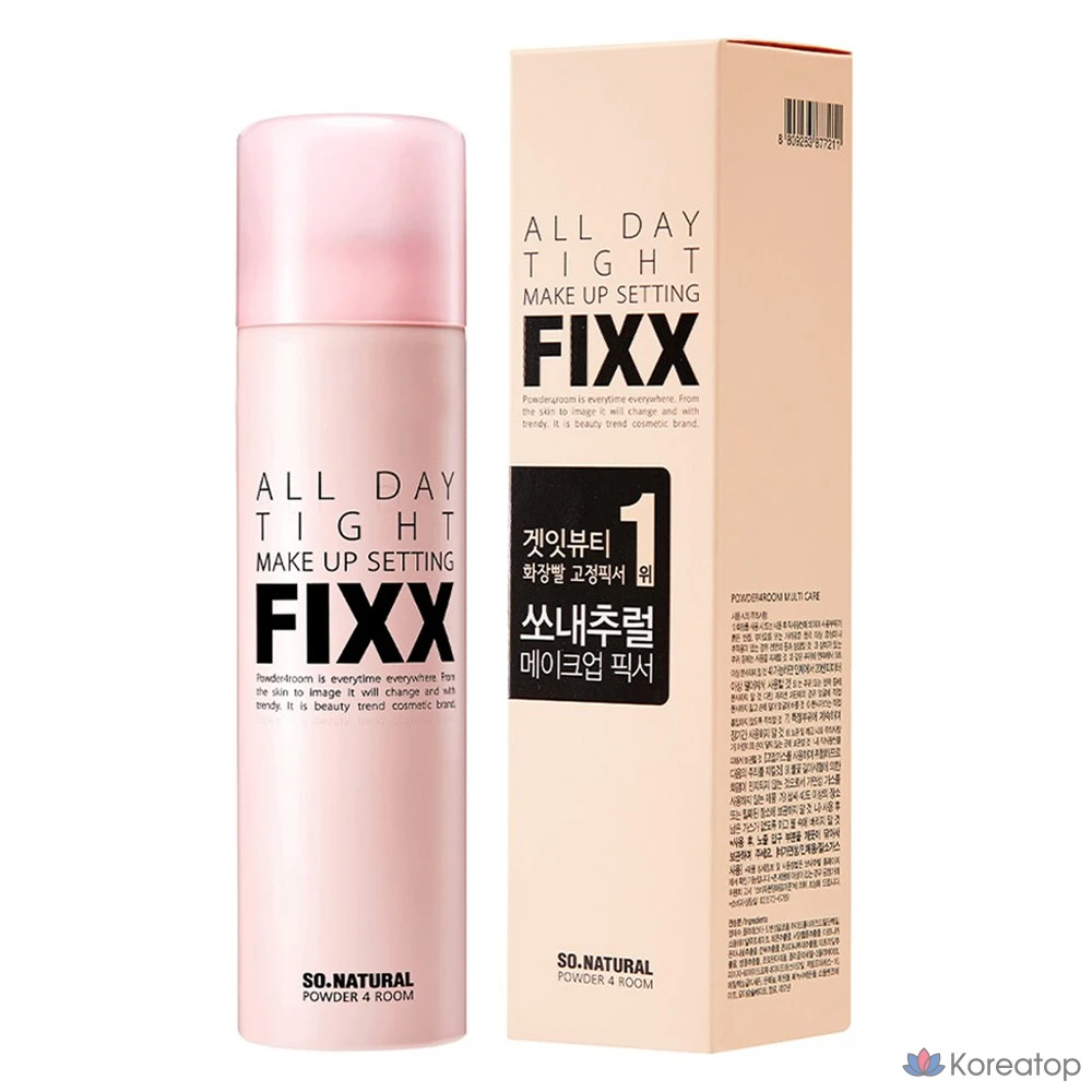 Фиксатор макияжа So Natural Powder Forum All Day Tight Makeup Setting Fixer, 100 мл, 1 шт.