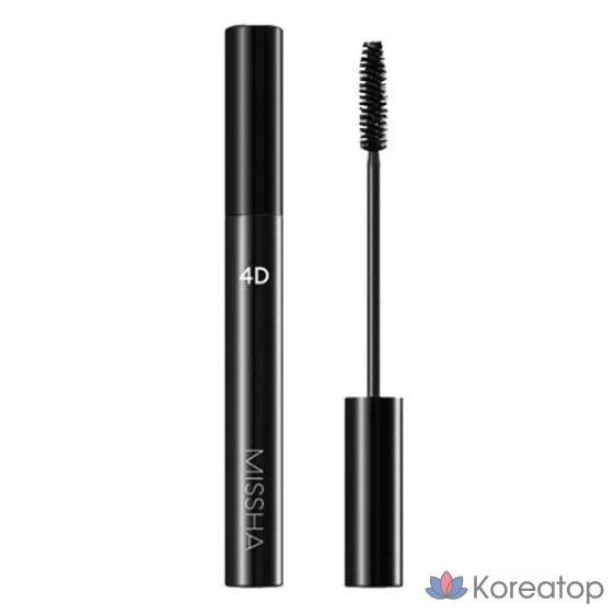 Тушь для ресниц Missha 4D, 7г, Черный, 1 шт.