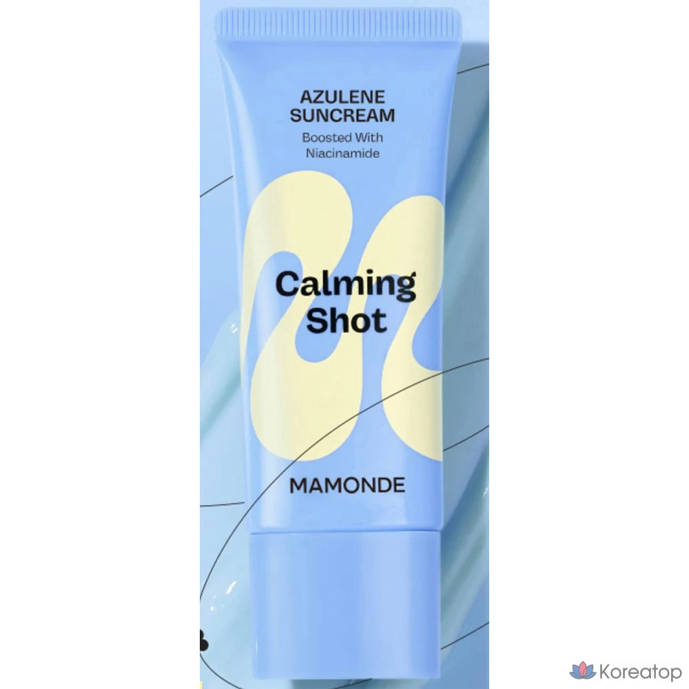 Солнцезащитный крем Mamonde Calming Shot Azulene Sunscreen SPF50+ PA++++, 35 мл, 1 шт.