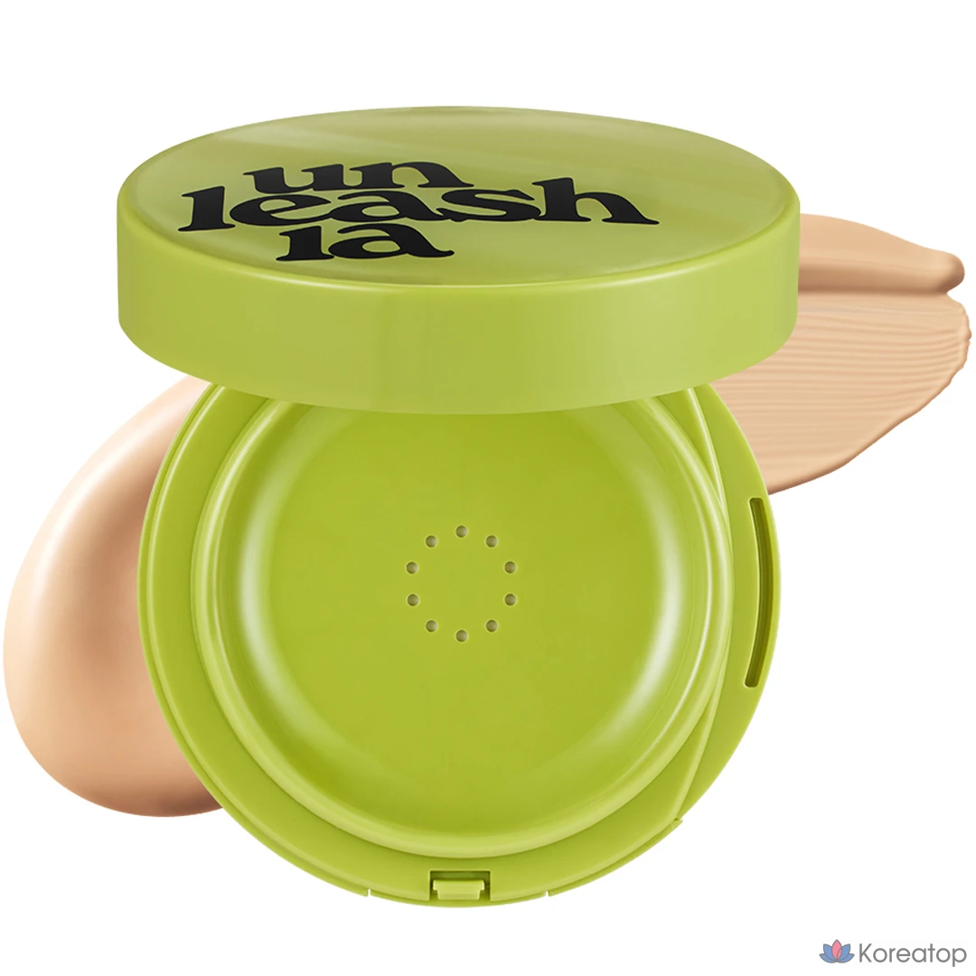 Тональный крем-кушон Unleashia Satin Wear Healthy Green, 15 г, цвет бисквитный, 23W, 1 шт.