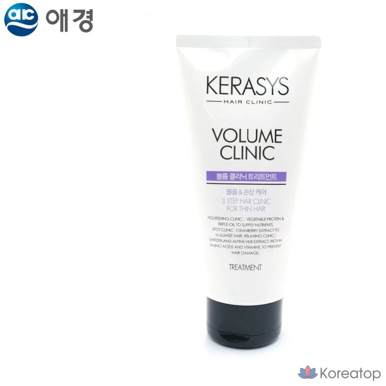 KeraSys Moisture Recharge Volume Clinic Treatment, 300 мл, питательный уход за волосами, поврежденными термической обработкой, 1 шт.