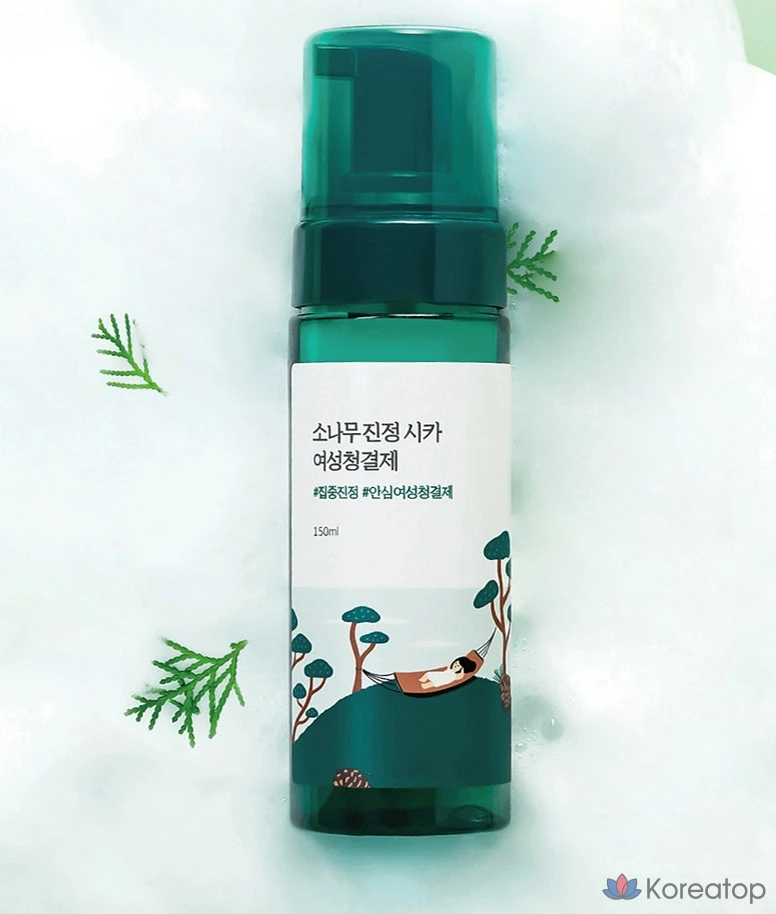 Очищающее средство для интимной гигиены Round Lab Pine Calming Cica, 150 мл, 1 шт.