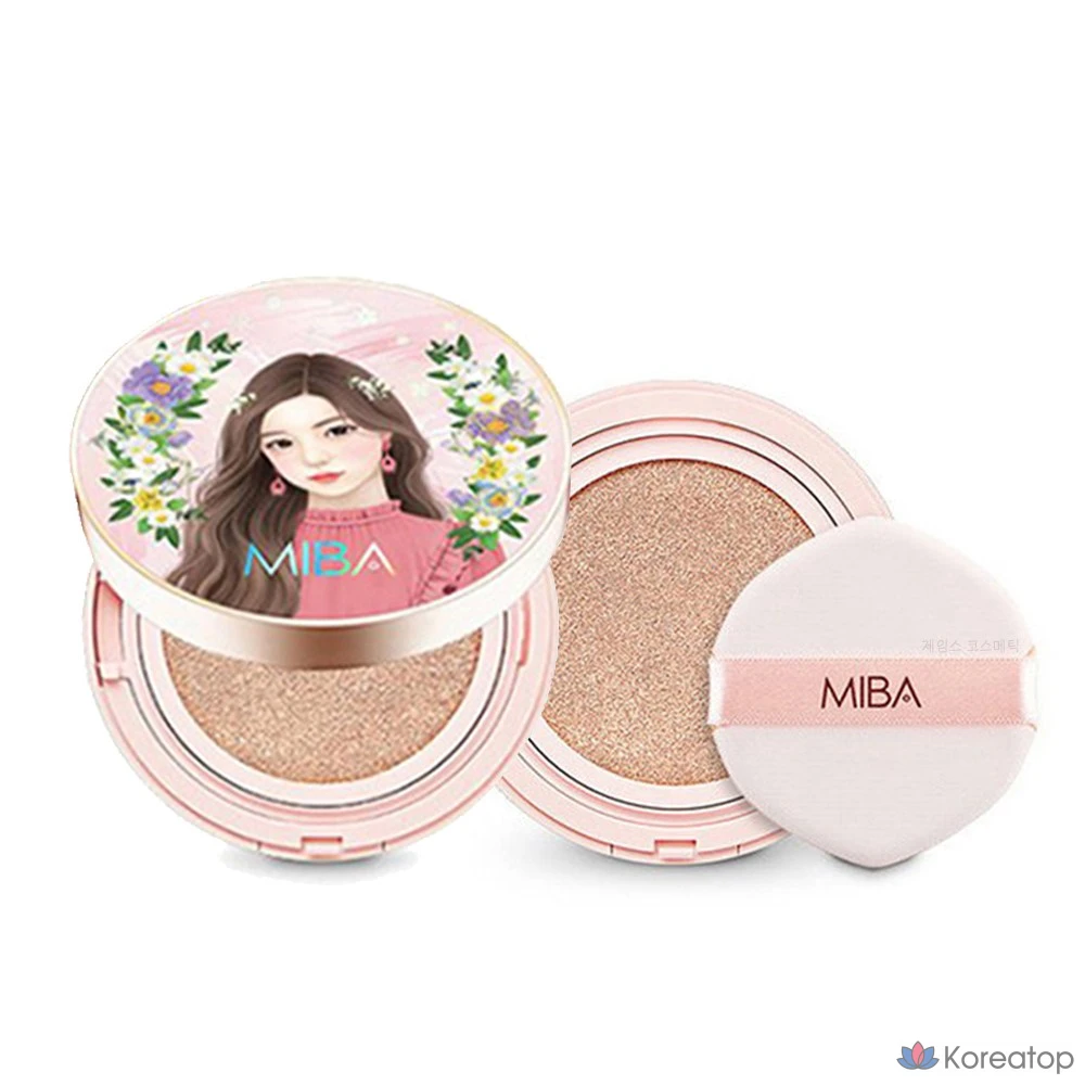Тональный крем Miba Ion Calcium Foundation King Cushion Season 2, № 21 Bright Skin (сменный блок + сам продукт), 1 шт.