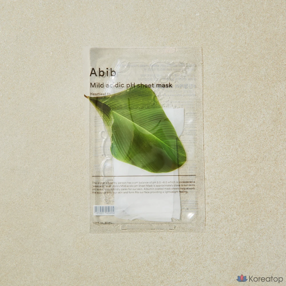 Тканевая маска для лица Abib pH Sheet Mask Heartleaf Fit, 30 мл, 60 шт., фото 5