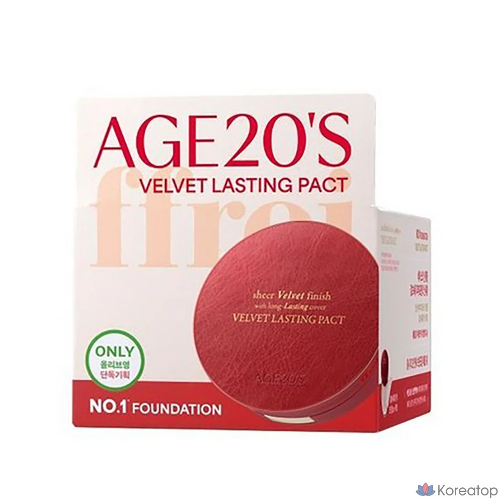 Тональный крем-кушон Age 20's Velvet Lasting Pact Proa Collaboration Edition 14 г + сменный блок 14 г, 1 шт.