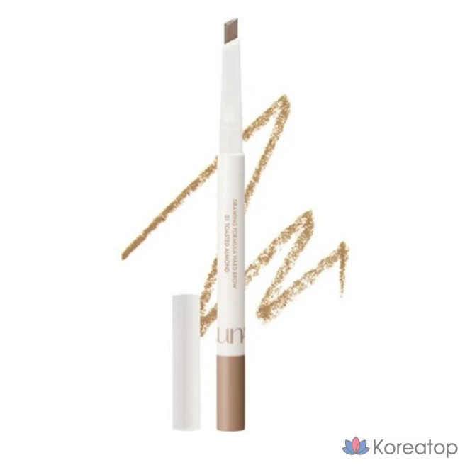 Карандаш для бровей Luna Drawing Formula Hard Eyebrow Auto Pencil 0.3g, цвет «Жареный миндаль» (светло-коричневый), 1 шт.