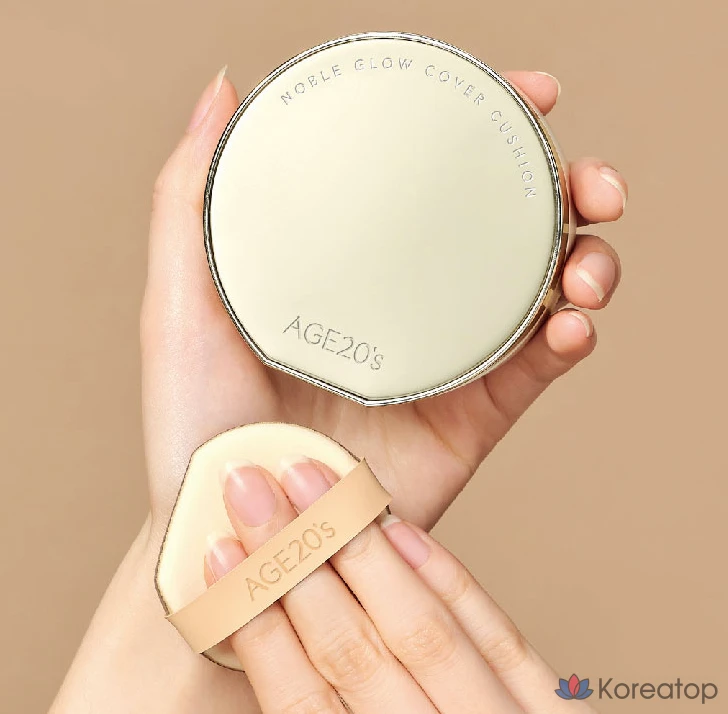 Тональный крем-кушон Noble Glow Cover Cushion Foundation 12 г + сменный блок 12 г, № 23, нейтральный бежевый, 1 шт.