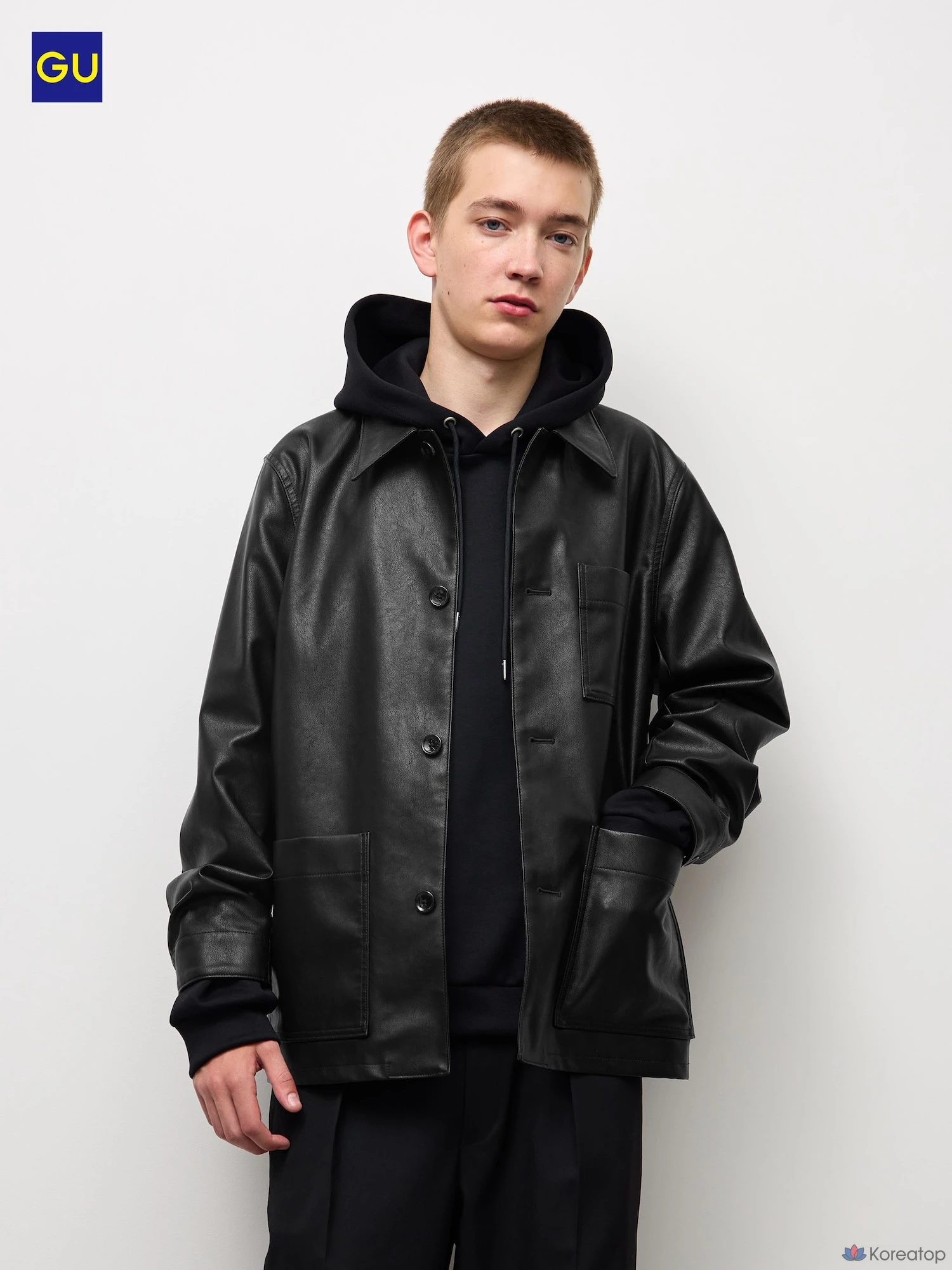 Куртка Uniqlo Faux Leather Coverall Jacket