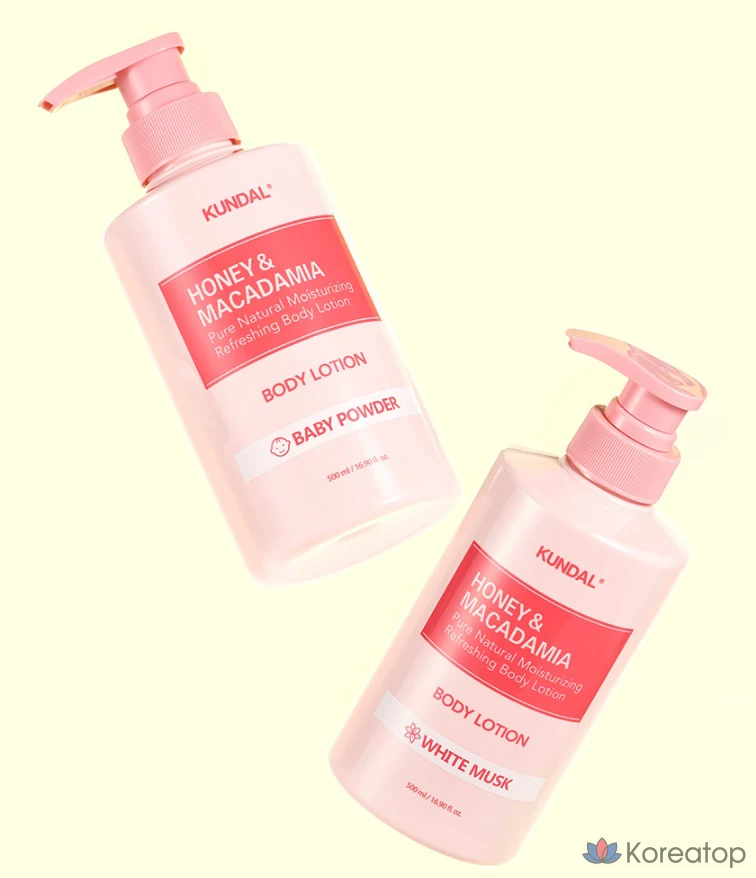 Лосьон для тела Kundal Honey &amp; Macadamia Pure Body Lotion, аромат белого мускуса, 500 мл, 1 шт.