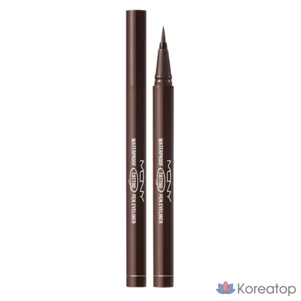 Айлайнер Mqny Waterproof Pen Eyeliner, оттенок 2 Deep Brown, 0.6 г, 1 шт.