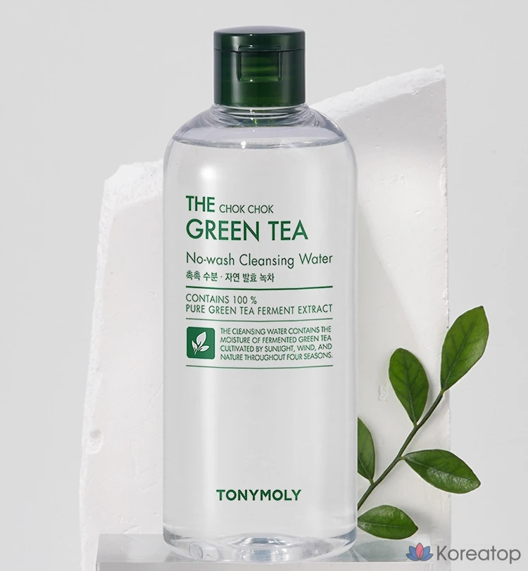 Очищающая вода с зеленым чаем Tony Moly The Chok Chok, 500 мл, 1 шт., фото 2
