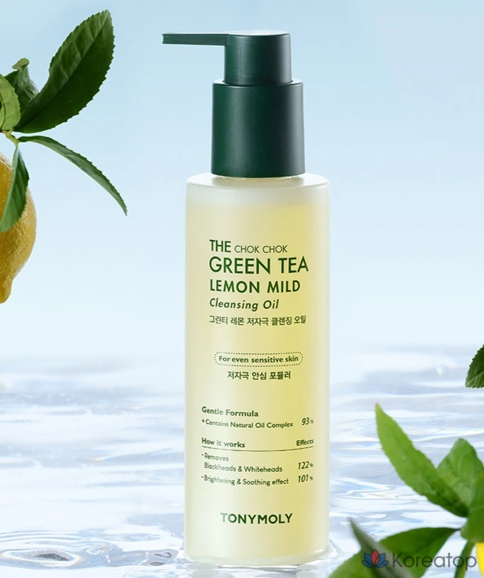 Очищающее масло Tony Moly The Chok Chok с зеленым чаем и лимоном, 200 мл, 1 шт.