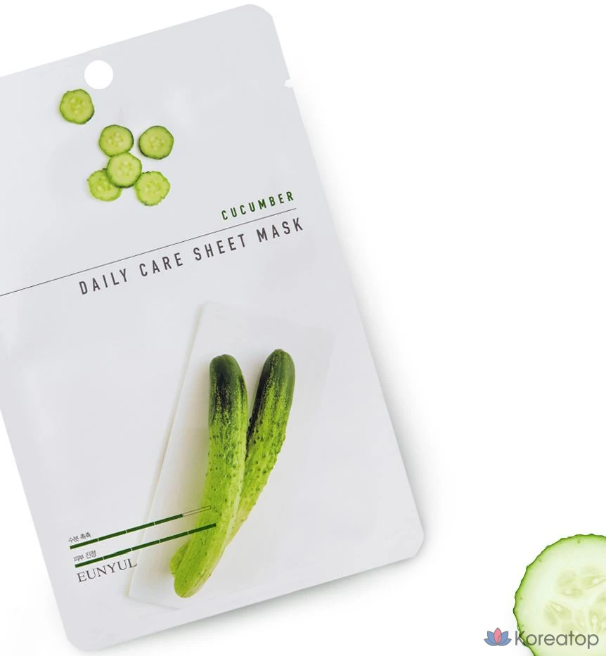 Тканевая маска для лица Eunyul Silver Cucumber Daily Care, 1 упаковка, 120 листов, фото 2