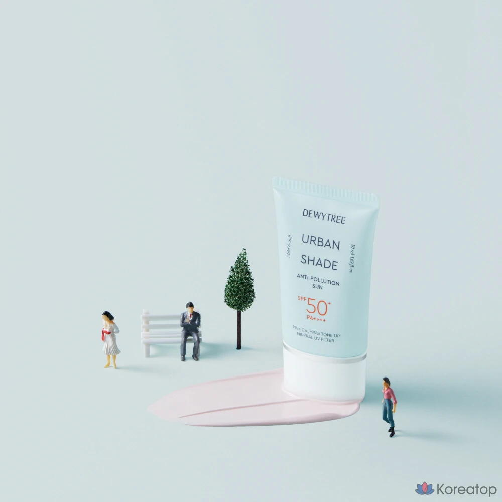 Набор Dewytree Urban Shade Anti-Pollution Sunscreen SPF50+ PA++++ 50 мл + 10 мл + Hi-Amino All Cleansing Milk 10 мл, 1 шт.