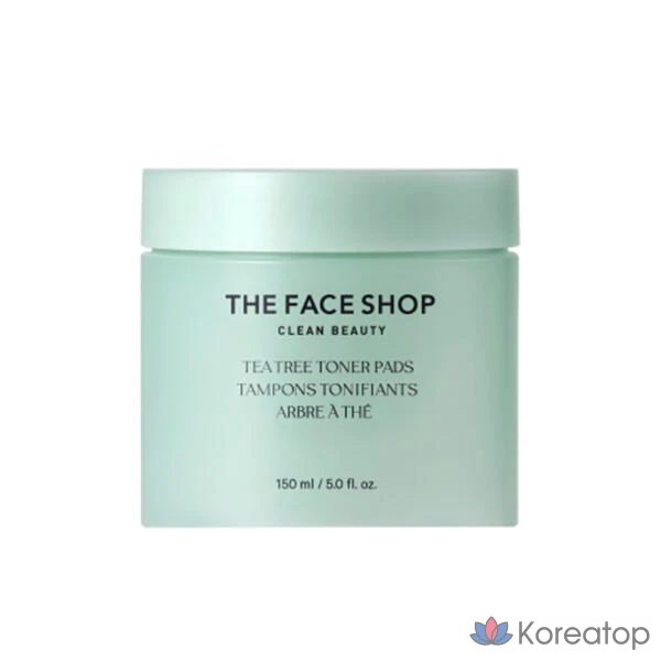 Тоник-патчи с маслом чайного дерева от The Face Shop, 70 листов.