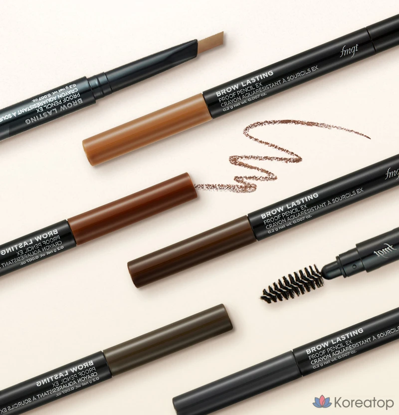 Карандаш для бровей The Face Shop Brow Lasting Proof Eyebrow Pencil EX, 0.2g, 05 темно-серый, 1 шт., фото 3