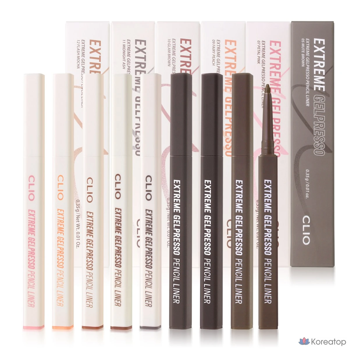 Карандаш-лайнер Clio Extreme Gelpresso, 01 Черный Коричневый, 1 шт.