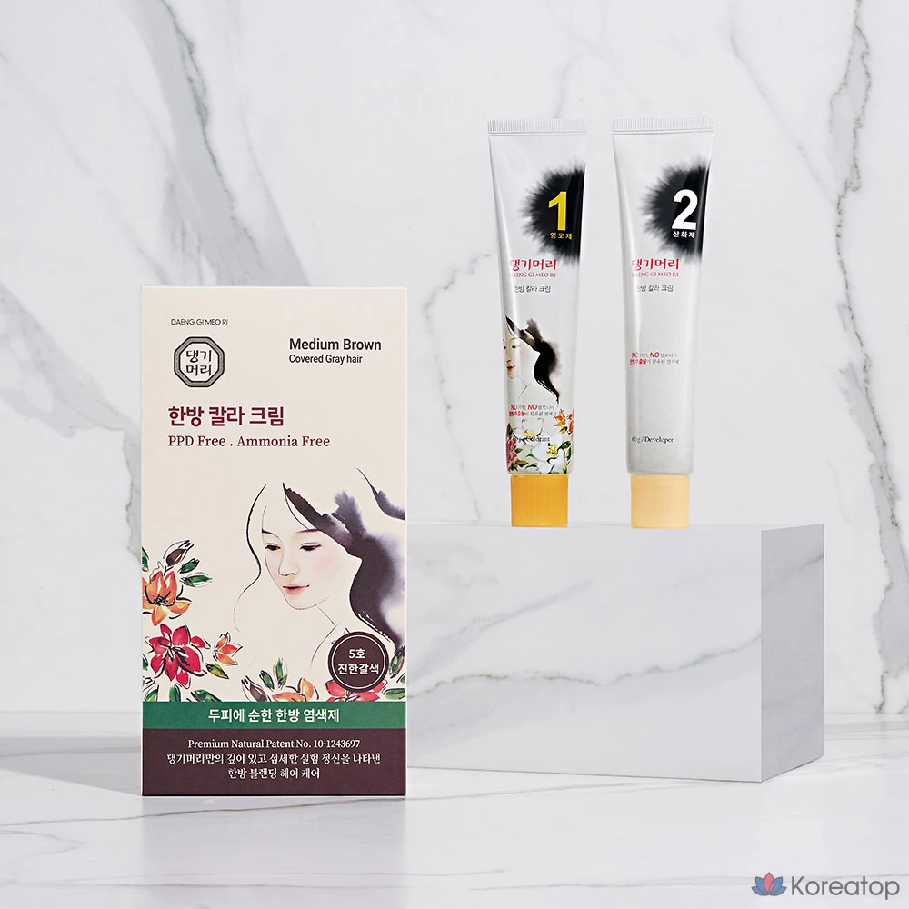 Краска для волос Danggi Meori Oriental, № 5, темно-коричневый, 1 шт., фото 2