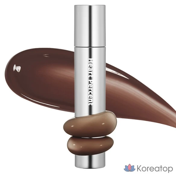 Тинт для губ Heart Percent Dot On Mood One Way Glow Lip Tint 4 г, оттенок 08 Earthy Brown, 1 шт.