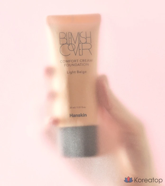 Тональный крем HANSKIN Blemish Cover Comfort Cream Foundation, 30 мл, 1 шт., светло-бежевый., фото 4