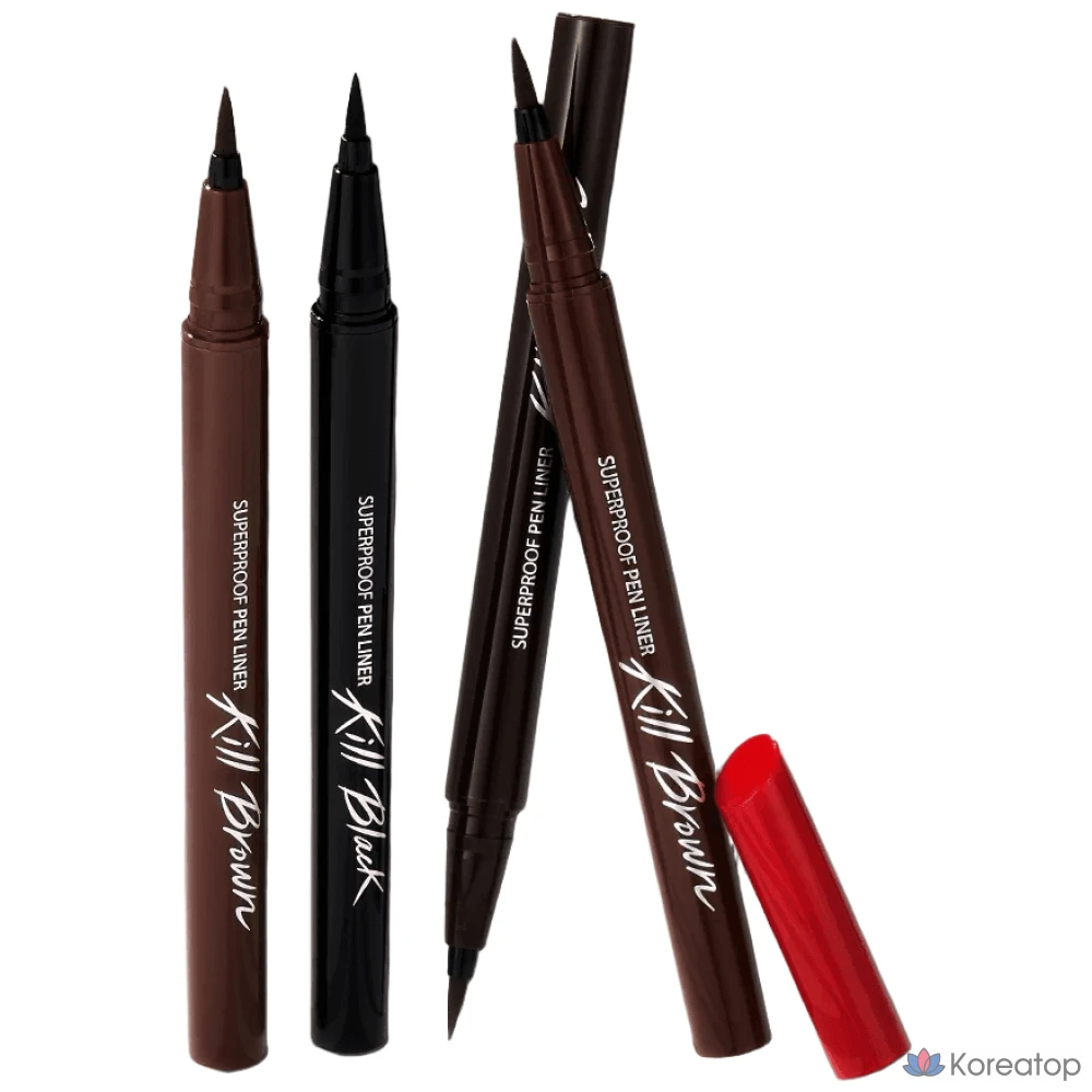 Подводка для глаз Clio Superproof Pen Liner, 0,55 мл, цвет 02, коричневый, 1 шт.