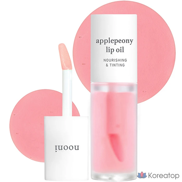 Масло для губ Nuni с ароматом яблока и пиона, 3,7 мл, 1 шт.