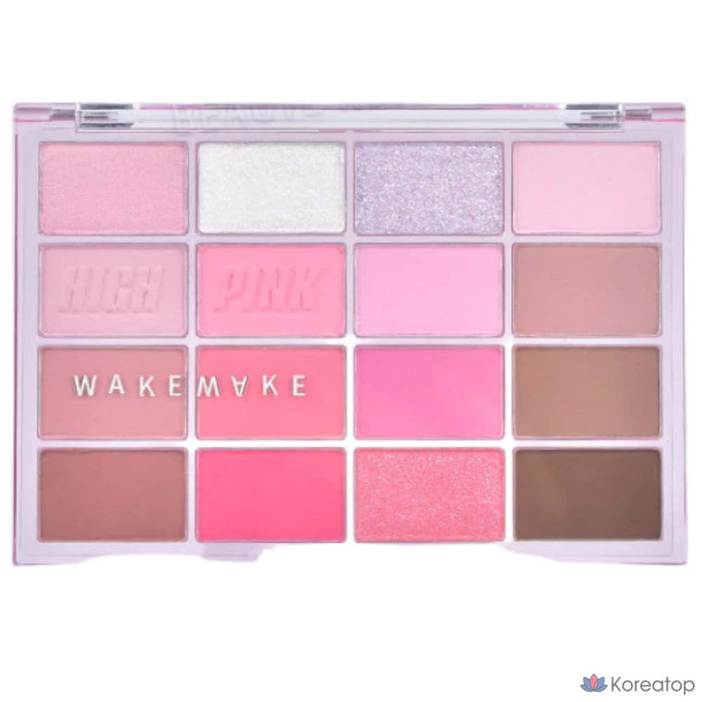 Палетка теней для век WAKEMAKE Soft Blurring Eye Palette, № 9, розовый оттенок, 1 шт.