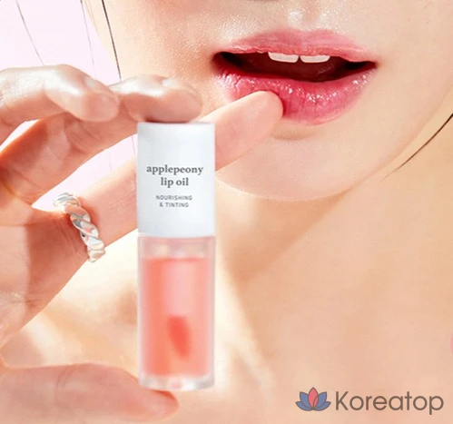 Масло для губ Nuni с ароматом яблока и пиона, 3,7 мл, 1 шт., фото 3