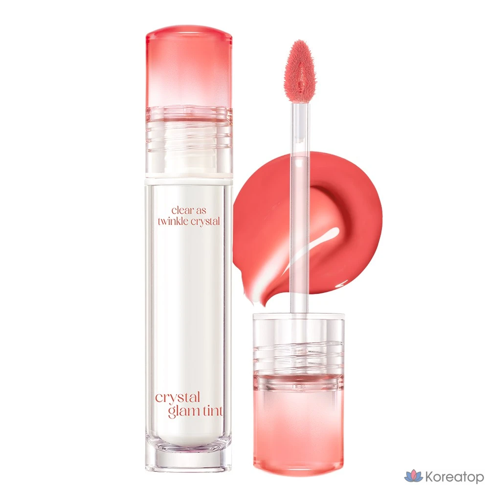 Тинт для губ Clio Crystal Glam Tint, оттенок 009 Bare Peach, 3,4 г, 1 шт.
