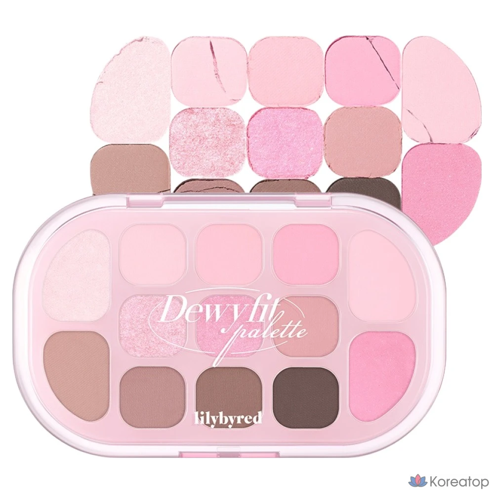 Палетка теней Lilybyred Dewy Fit, оттенок 02 Pink Milk Tea, 1 шт.