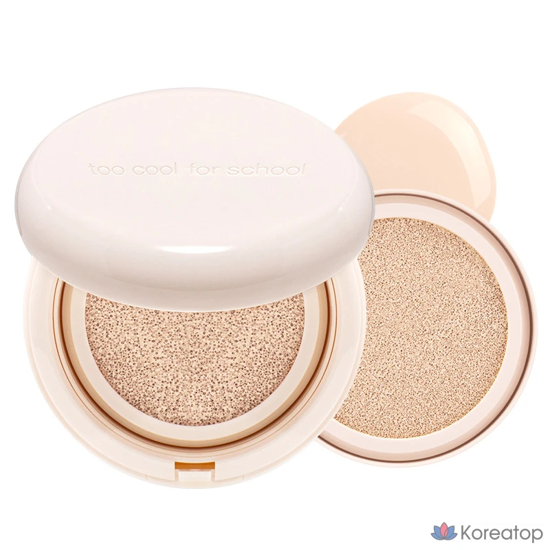 Набор тональных кремов Too cool for school Fixing Dew Cushion Foundation 12 г + сменный блок 12 г, № 1, фарфоровый, 1 шт.