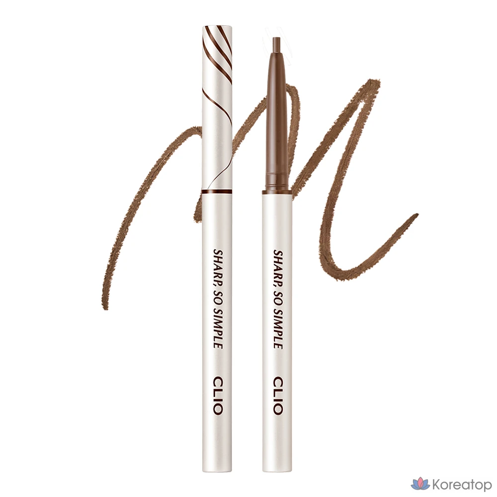 Водостойкий карандаш-лайнер Clio Sharp So Simple AD, 10 шт., цвет какао-коричневый, 1 шт.