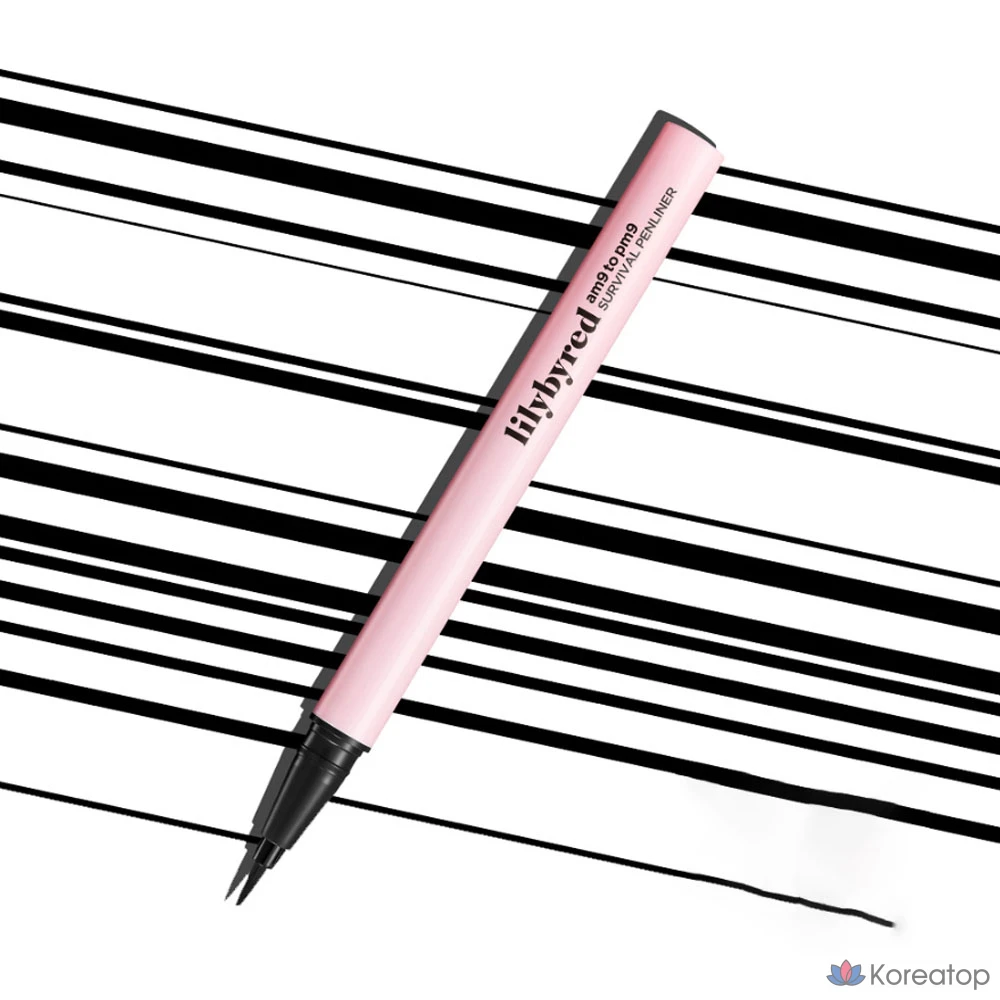 Ручка-лайнер Lilybyred Nine to Nine Survival Pen Liner, 0.6g, 01, матовый черный, 1 шт., фото 2