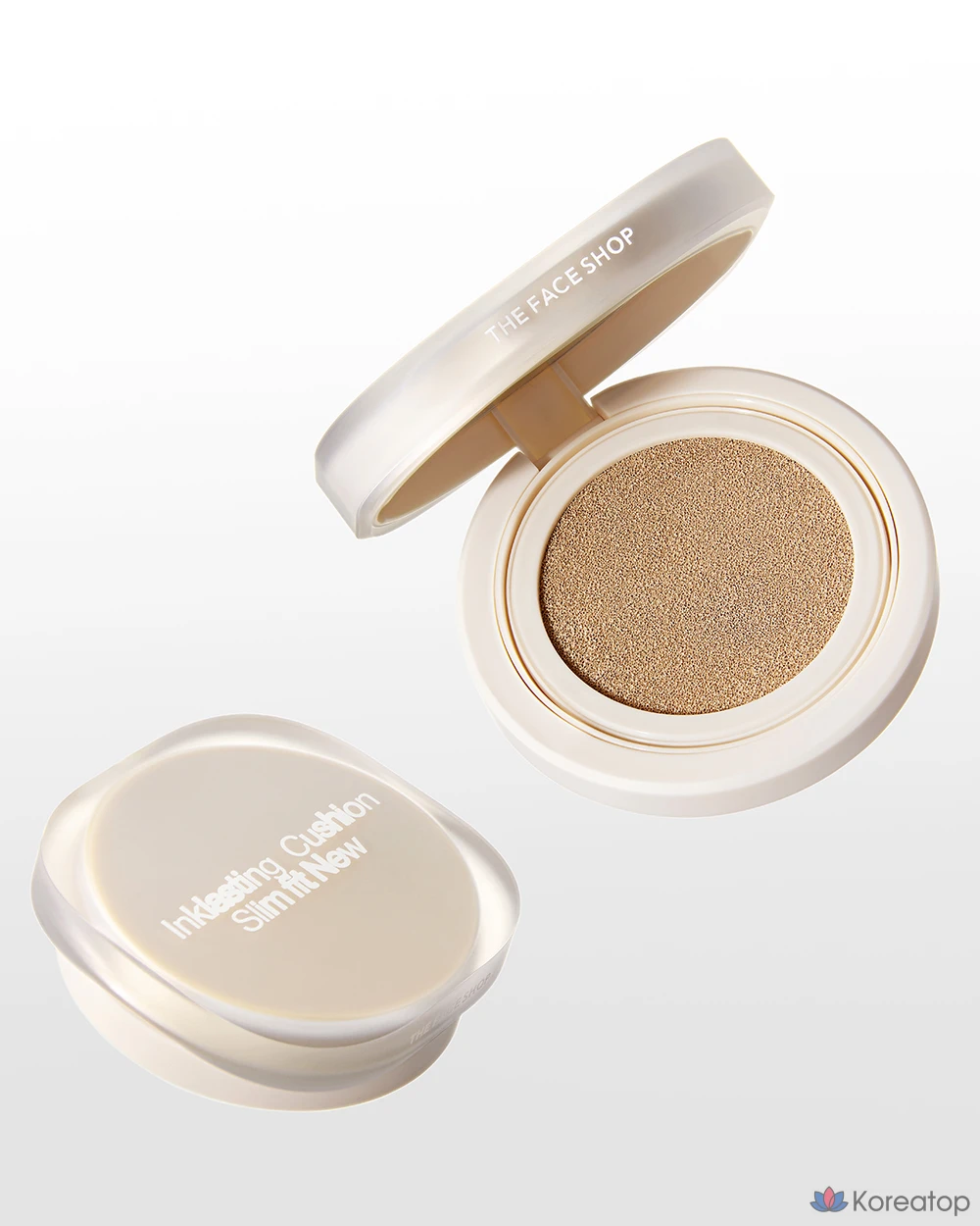 Тональный кушон-крем The Face Shop Ink Lasting Slim Fit New Cushion Foundation 12 г, V203 Натуральный бежевый, 1 шт., фото 5