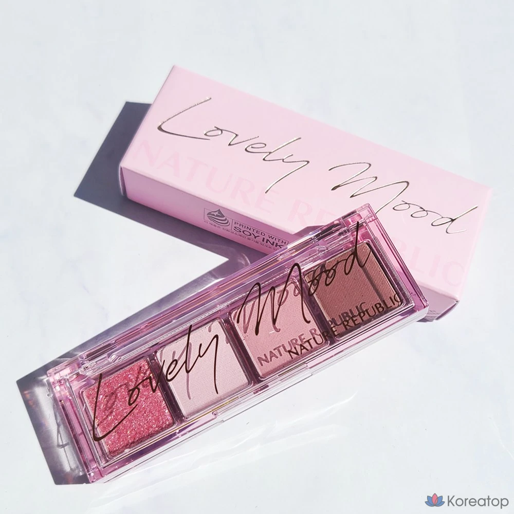 Палитра из 4 цветов Nature Republic Daily Basic, № 03, холодный розовый, 1 шт.