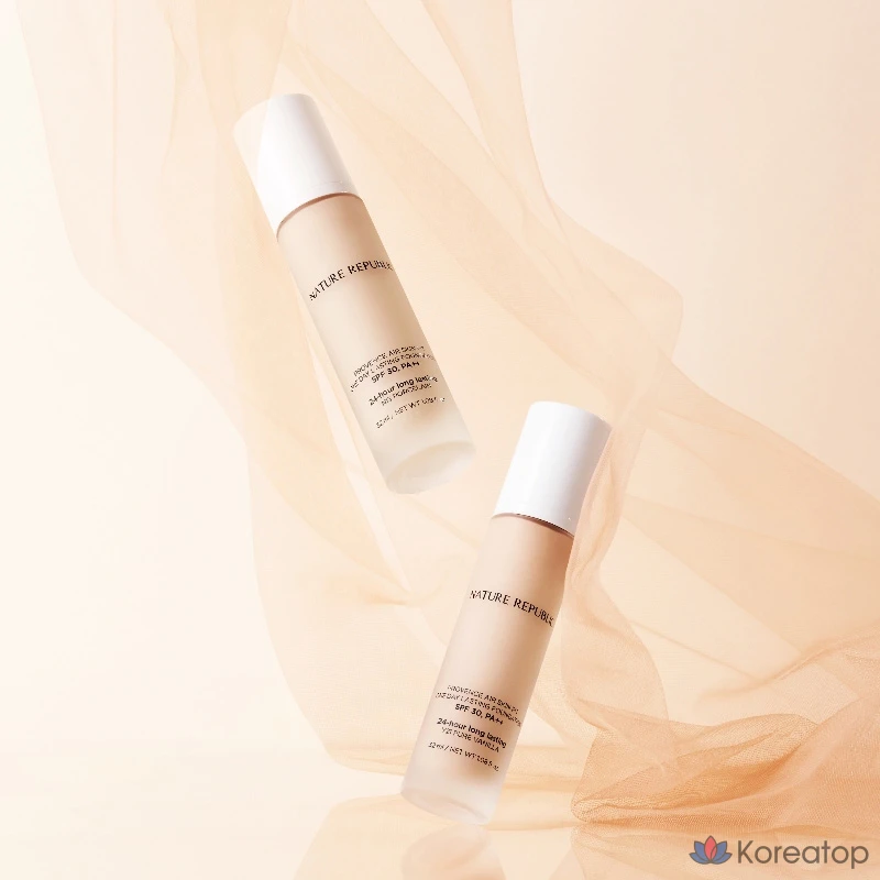 Тональный крем Nature Republic Provence Air Skin Fit One-Day Lasting Foundation, 32 мл, 1 шт., P21 Rosy Vanilla, фото 3