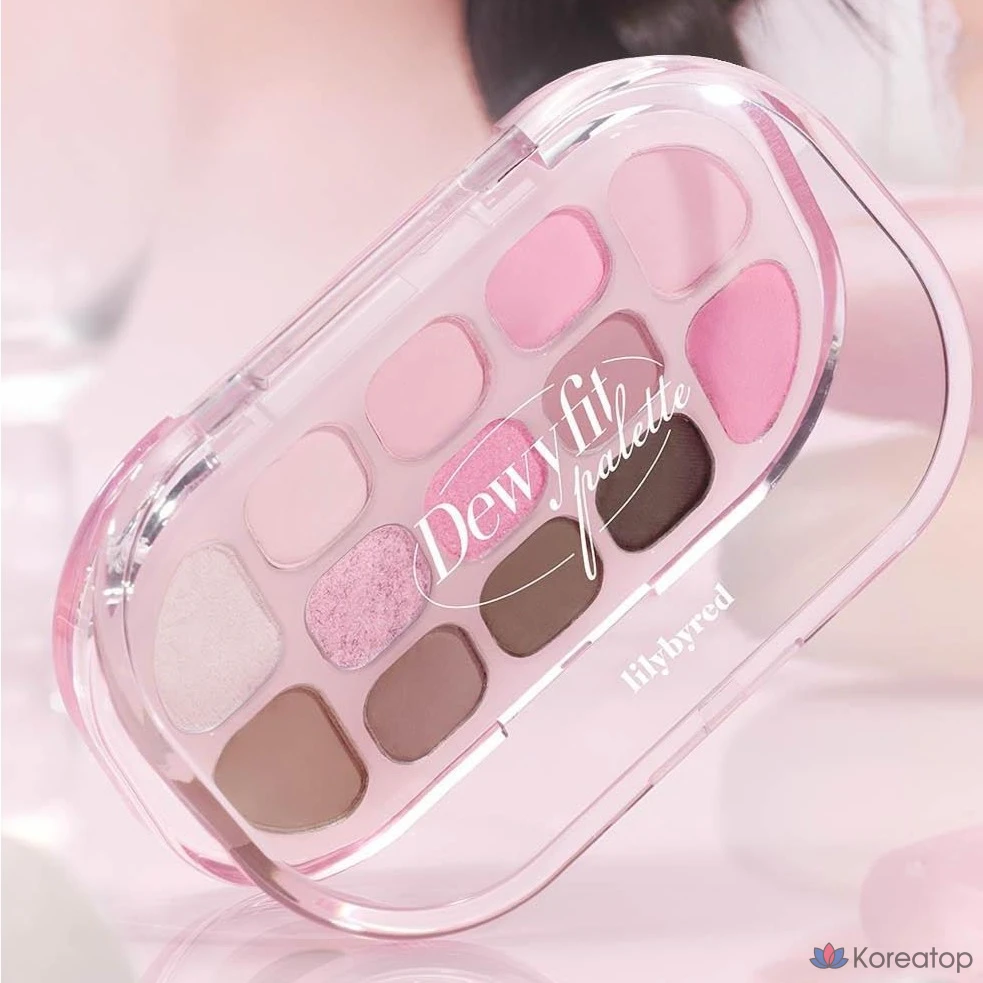 Палетка теней Lilybyred Dewy Fit, оттенок 02 Pink Milk Tea, 1 шт.