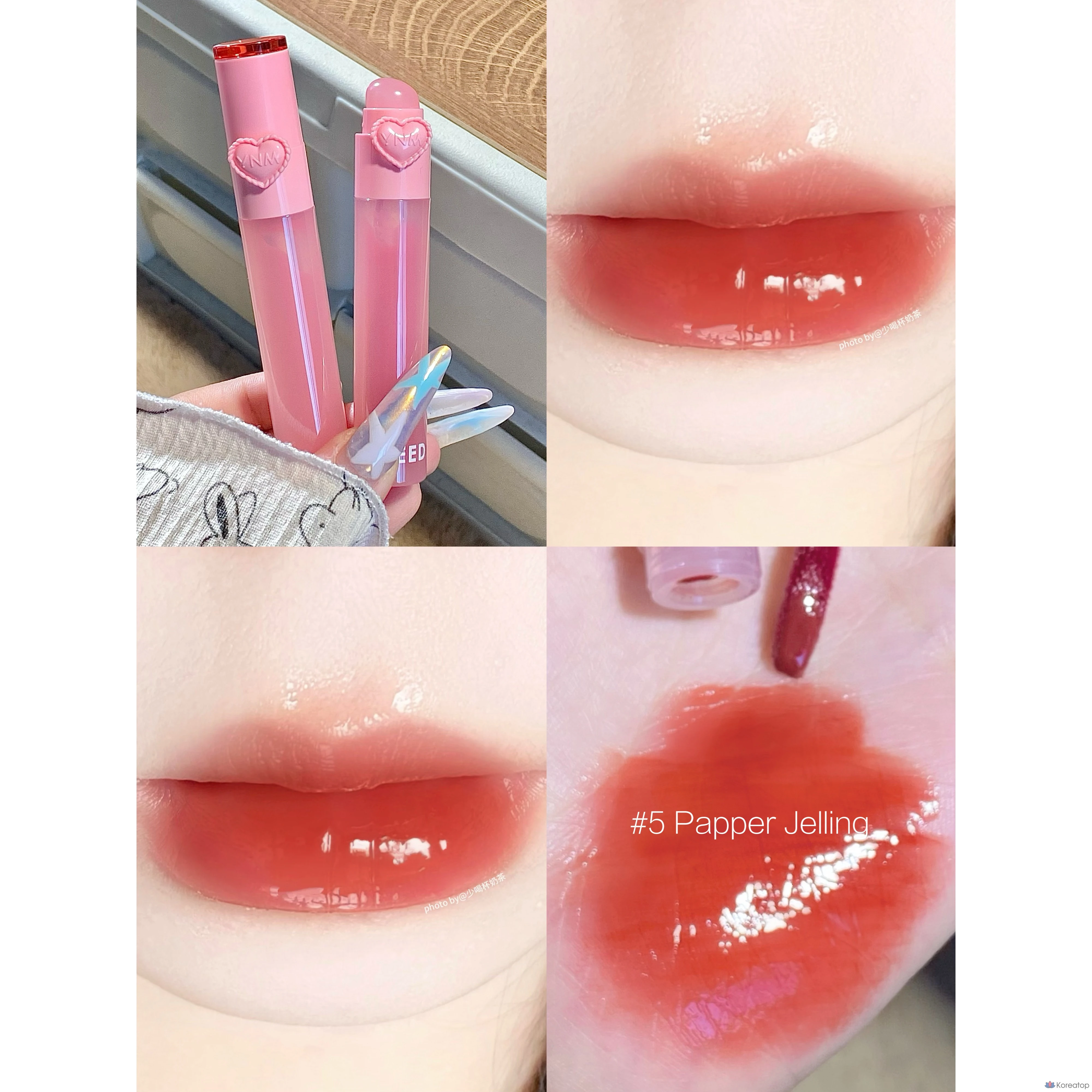 YNM Heart Gelling Tint (со встроенной силиконовой кисточкой), 05 Pepper Gelling, 2,6 г, 1 шт., фото 4