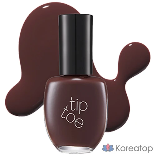 Лак для ногтей Tip Toe Andante 208 Coco, темно-коричневый, 10 мл, 1 шт.