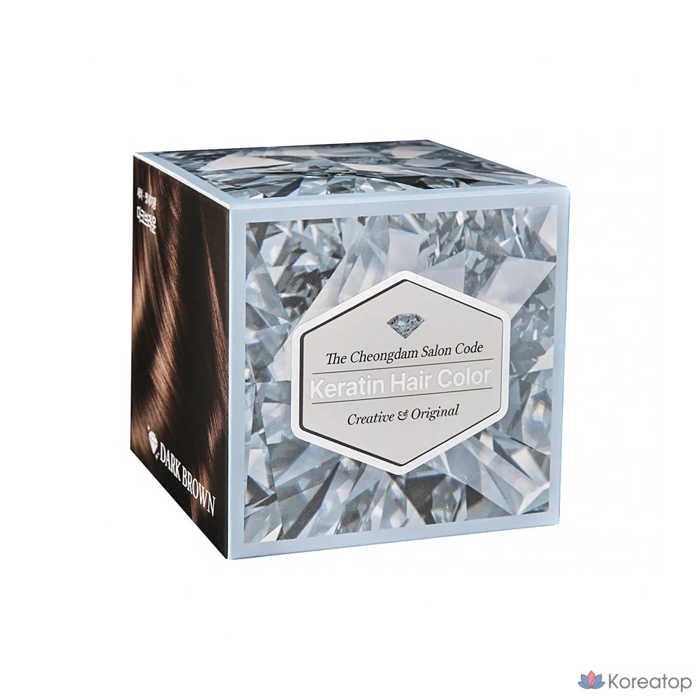 Краска для волос Cheongdam Salon Code Keratin Hair Color, темно-коричневая, 1 шт.