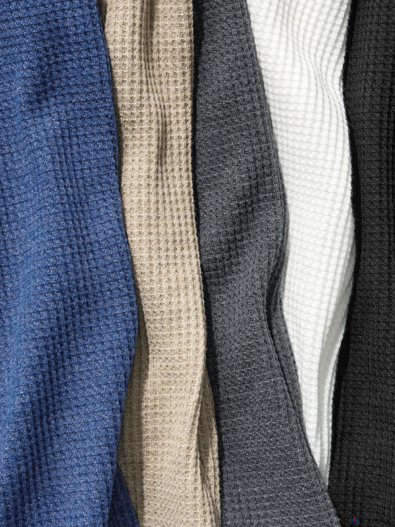 Лонгслив Uniqlo Waffle Henley Neck T-Shirt