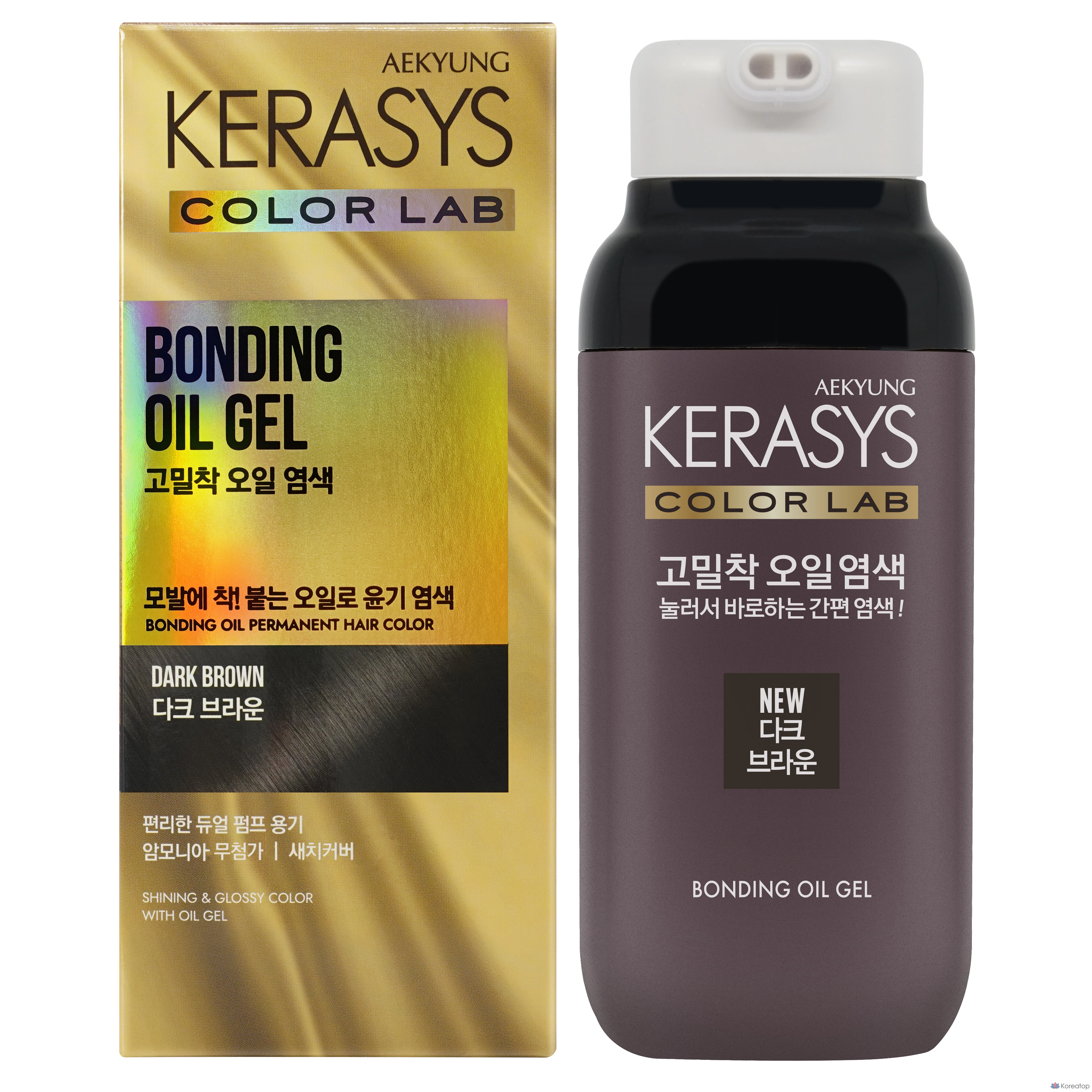 Краска для волос KeraSys High-Adhesion Oil, темно-коричневая, 1 шт.