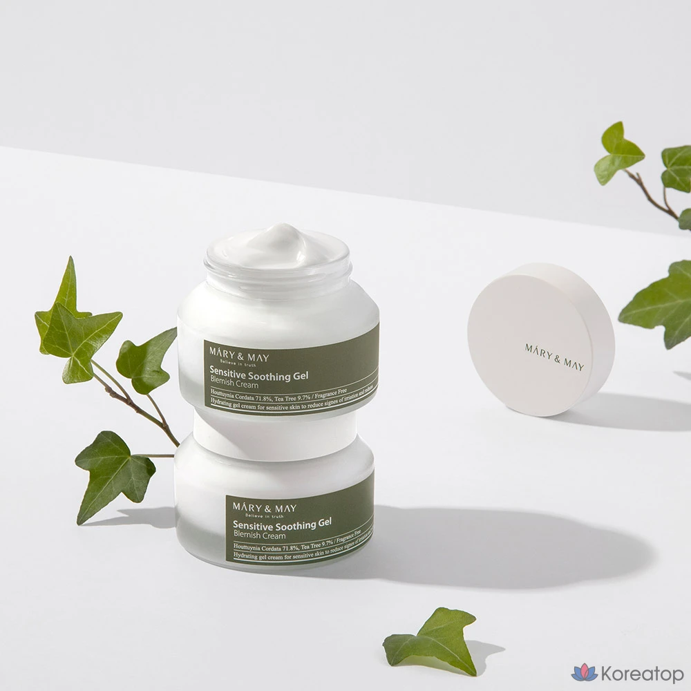 Успокаивающий гель-крем для чувствительной кожи Marienmay от прыщей, 70 г, 1 шт.