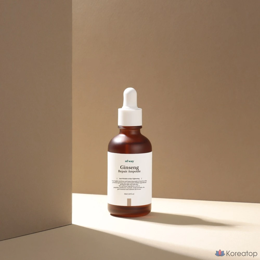 Ovway 6-пептидная ампула для восстановления кожи с органическим красным женьшенем, 1 шт., 50 мл