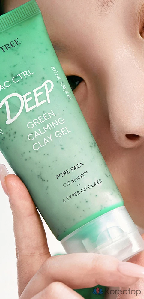 Гель-маска для очищения пор Dewtree AC Control Deep Green Calming Clay Gel Pore Pack, 100 мл, 1 упаковка, 6 штук, фото 3